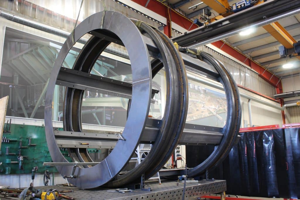 Medewerkers van P. van Eijzeren Machinebouw tijdens een teammoment